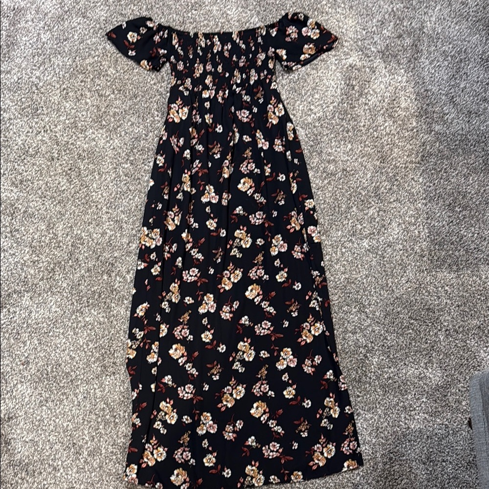 Floral Off-Shoulder Maxi Dress